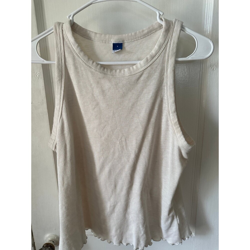 Old Navy Women’s size Large white tank top shirt - Picture 2 of 8